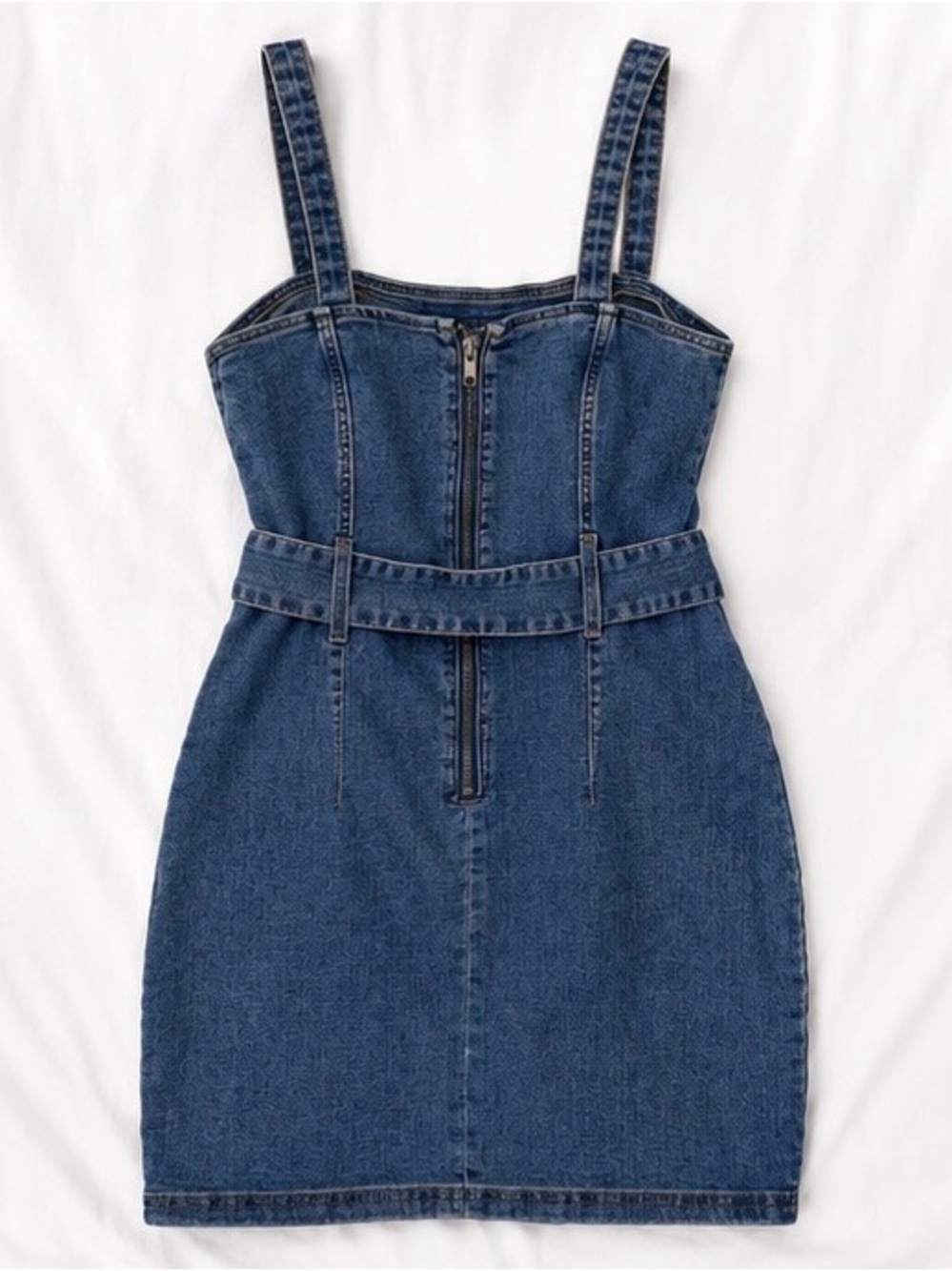 H&M Blue Denim Mini Dress with D-Ring Belt - Picture 2 of 6